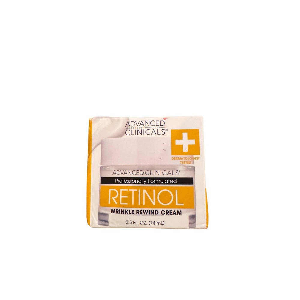 Advanced Clinicals RetinolWrinkle Rewind Cream 2.5oz Anti-Aging Face Moisturizer